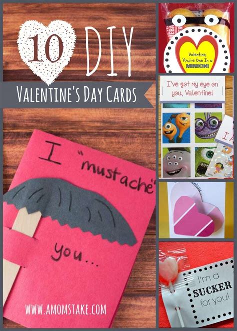 10 DIY Valentine's Day Cards - A Mom's Take