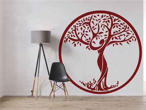 Tree Wall Decal Sticker Tree Of Life Roots Bird Flying Away Etsy