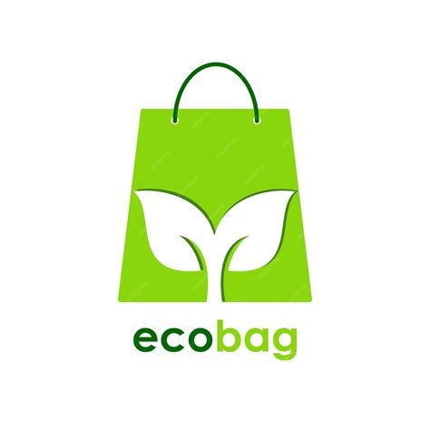 Premium Vector | Ecobag or eco-friendly reusable bags design logo