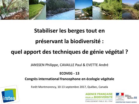 Pdf Stabiliser Les Berges Tout En Pr Servant La Biodiversit Quel