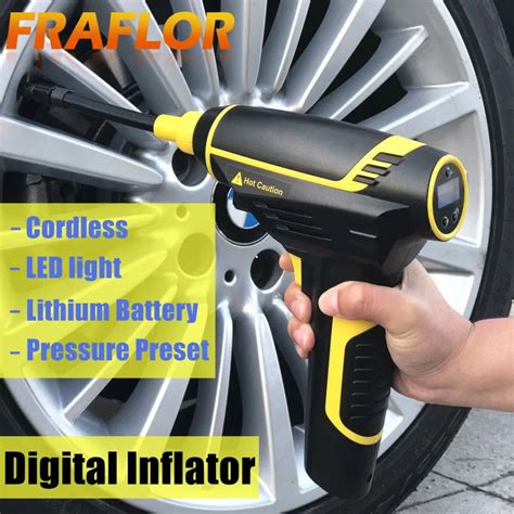 Rechargeable Car Air Pump Portable Handheld Car Tyre Inflator Pump ...