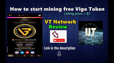 VT Network Review How To Start Mining Free Vigor Token YouTube