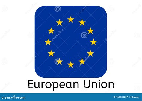 Europäisches Flaggensymbol Vektor Abbildung Der EU Flagge Vektor