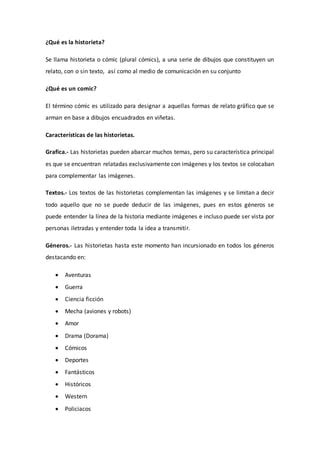 Qu Es La Historieta Pdf