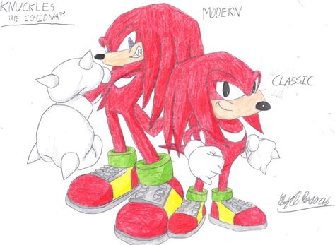 Classic and Modern Knuckles by Heroton2008 on DeviantArt