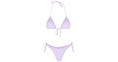 Reina Olga Susan Triangle Bikini Set In Purple Lyst