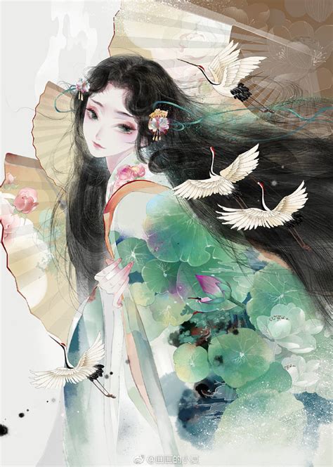 一组超美的古风美女手绘插画，真的太好看了！ 画师画画的小夏手绘插画新浪新闻