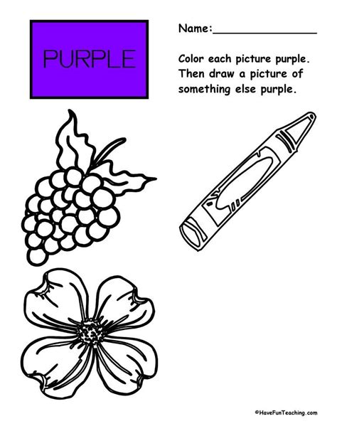 Purple Worksheets