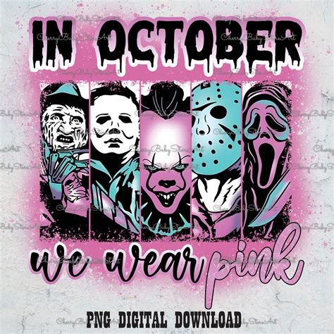 In October We Wear Pink Horror Movie PNG Horror Movie Character PNG