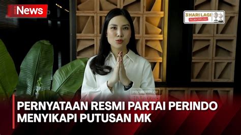 Pernyataan Resmi Partai Perindo Menyikapi Putusan MK INews Sore 24 04