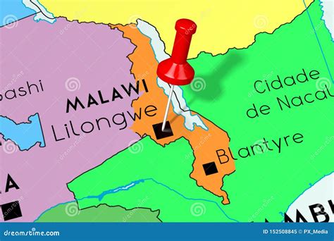 Lilongwe City Republic Of Malawi, Central Region Map Vector ...