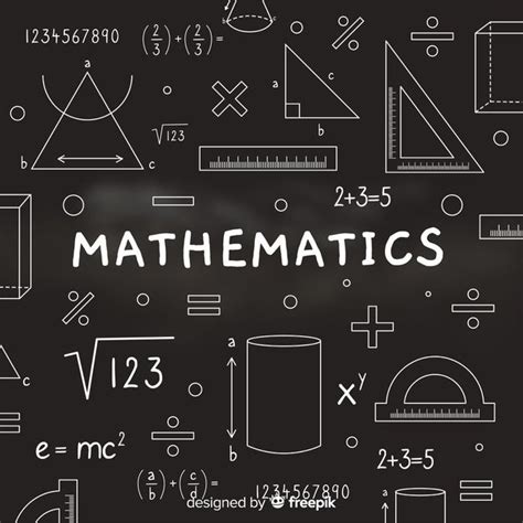 Premium Vector Maths Realistic Chalkboard Background Math Wallpaper