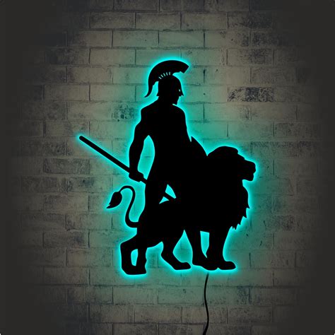 Spartan Warrior Led Sign Spartan Neon Sign Spartan Room Etsy