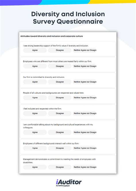 Free Diversity Survey Template Pdf Safetyculture