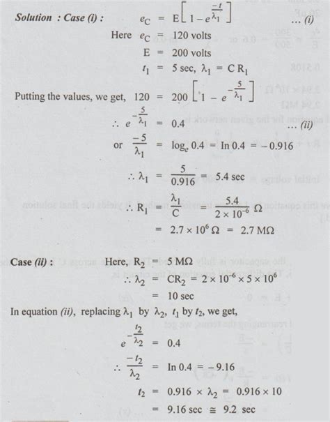 Solved Example Problems Dc Transients In Rl Rc Rlc Circuit