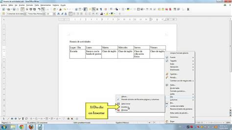 Insertar Tablas En Un Documento De Writer YouTube