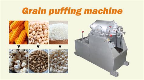 Air Flow Grain Puffing Machine For Puffing Rice Wheat Corn Rice