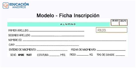 Modelos Ficha Inscripción【solicitud De Inscripción】