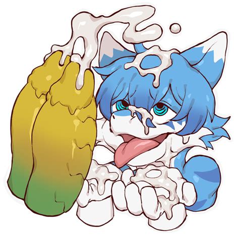 Rule 34 2 Penises Absurd Res Anthro Blue Body Blue Hair Bodily Fluids Cark Crx5s 4 Catshark