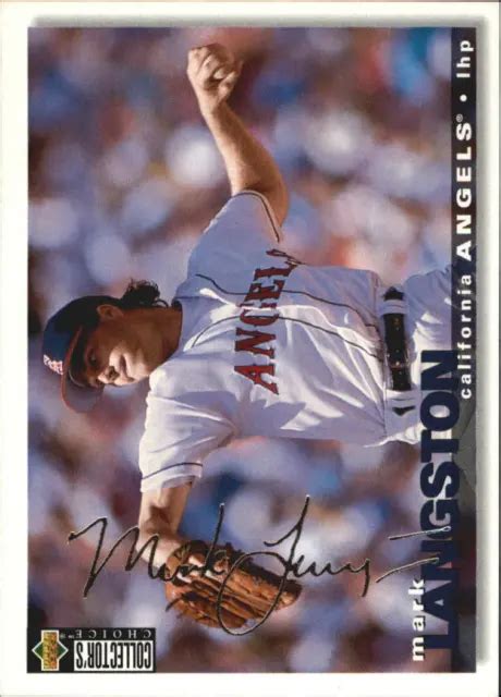 CARTE DE BASEBALL Argent Signature Anges 1995 Collector S Choice 103