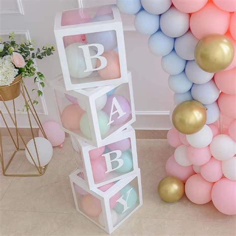 Amazon Baby Shower Boxes Party Decorations Pcs Transparent