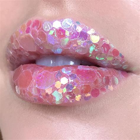 Lip Gloss Make Up Instagram Body Art Pink Nails Lips Glitter