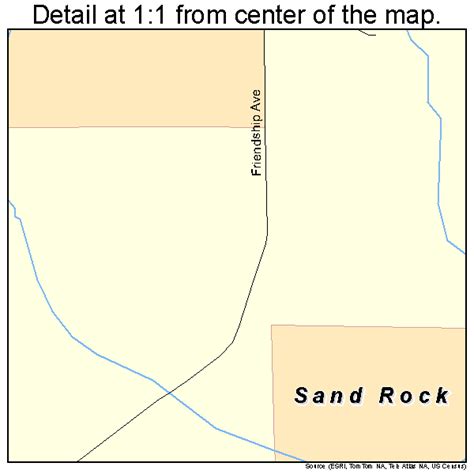 Sand Rock Alabama Street Map 0167920