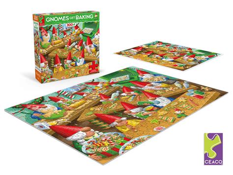 Gnomes Get Baking Oversized Holiday 300 Pieces Ceaco Serious Puzzles