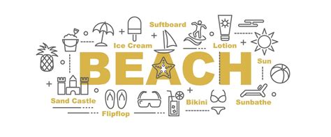 beach vector banner 2236173 Vector Art at Vecteezy