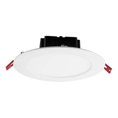 Commercial Electric In White Flush Round Wet Rated Led Integrated