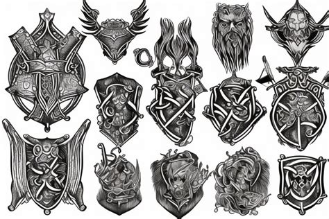 Medieval Shield Tattoo Designs