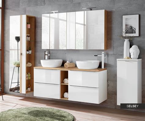 Zestaw mebli łazienkowych Ursala 140 cm biały Bathroom furniture sets