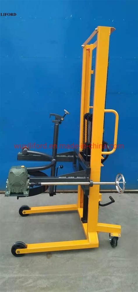 450kg Capacity 1 5m Lifting Height Hydraulic Drum Rotator China Drum