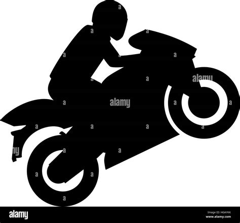 Motorcyclist Motorbike Stunt Stock Vector Image Art Alamy