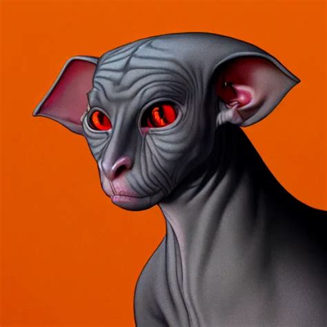 A Hairless Sphinx Cat With Three Red Eyes And Stable Diffusion Openart