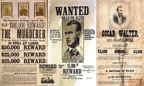 The Fascinating Wanted Posters For Americas Biggest 19th Century