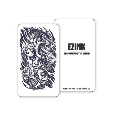 Two Faced Temporary Tattoo Lasts 1 2 Weeks Ezink™