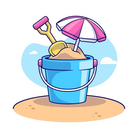 Premium Vector SUMMER SAND BUCKET ILLUSTRATION