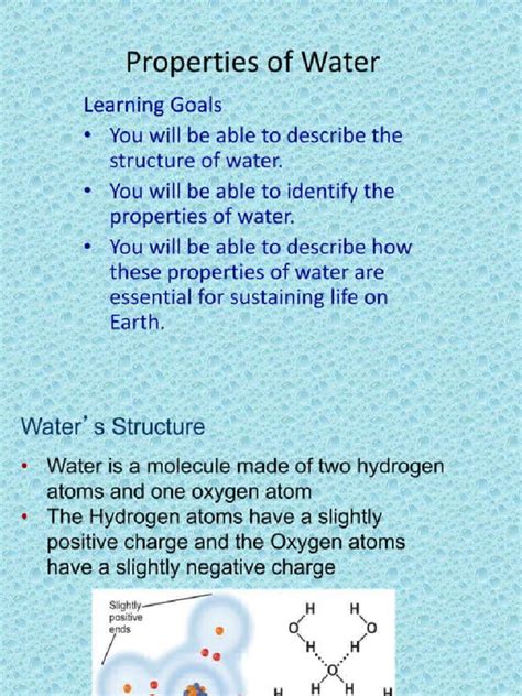 Properties of Water | PDF