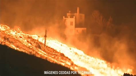 La ruptura del cono del volcán de La Palma amenaza nuevas zonas urbanas