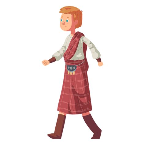 Boy Scottish Kilt Sporran Flat Transparent Png Svg Vector File