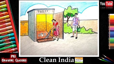 Clean India Swachh Bharat Abhiyan Drawing Easy Step By Step I How To