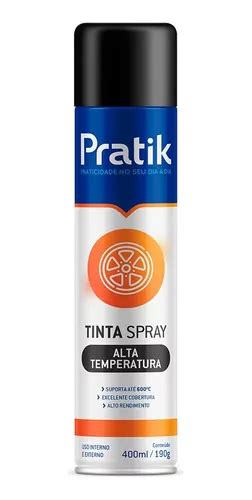 Tinta Spray Pratik Alta Temperatura Preto Fosco Ml Mercadolivre