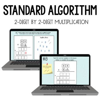 digit   digit standard algorithm distance learning tpt