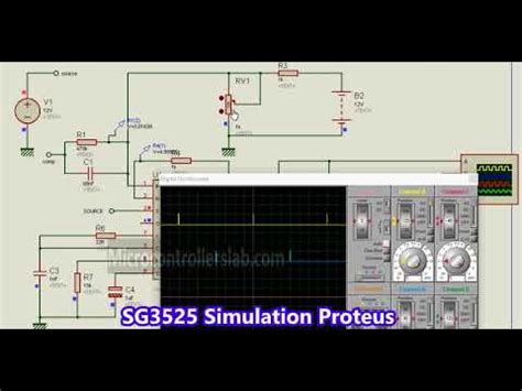 Demo SG3525 Pulse Width Modulation Controller IC Proteus Simulation