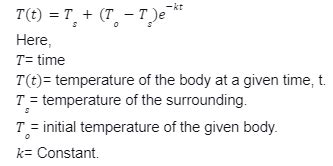 Notes On THE METHOD TO APPLY NEWTON S LAW OF COOLING