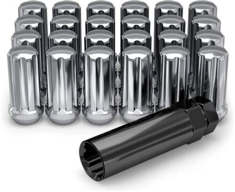 Pcs Chevy Chrome Spline Lug Nuts Mm X With