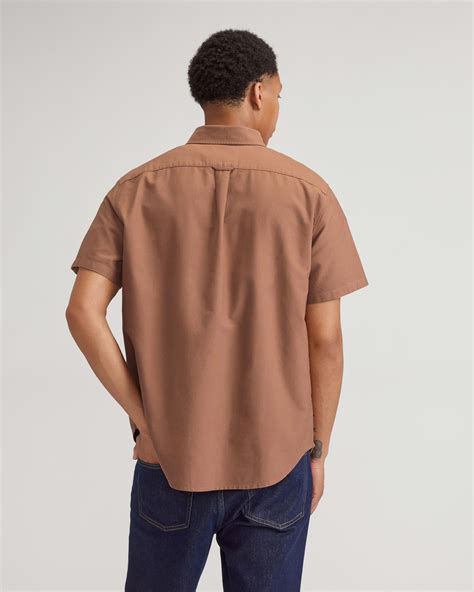 The Organic Short Sleeve Oxford Shirt Cocoa Brown Everlane