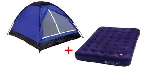 Kit Barraca Camping Para 2 Pessoas Colchão Inflável Casal