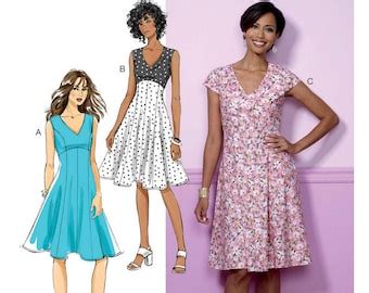 Mccalls M Sewing Pattern Misses Lined Dresses With Bodice